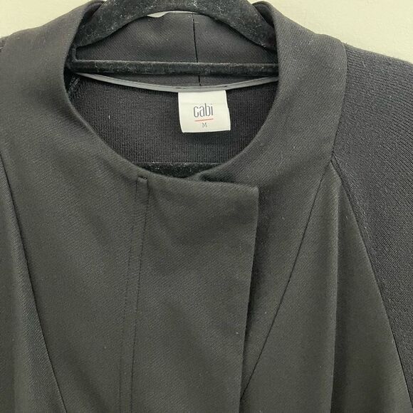 CAbi 3351 Black Tailor Ponte Knit Soft Shell Zipper Coat Jacket Size Medium - Picture 5 of 11